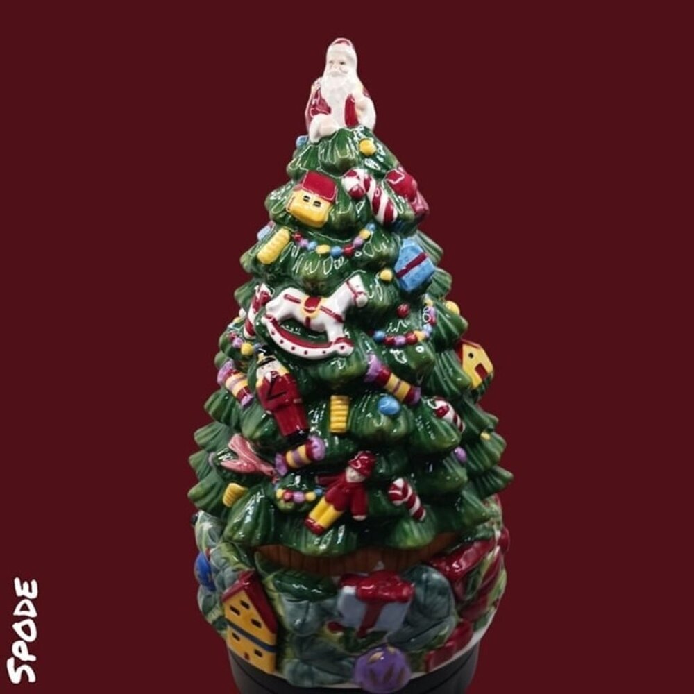Spode musical table top world christmas tree multicolor "10" tall - Picture 1 of 11